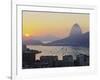 View over Botafogo Neighbourhood towards the Sugarloaf Mountain at sunrise, Rio de Janeiro, Brazil,-Karol Kozlowski-Framed Photographic Print