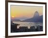 View over Botafogo Neighbourhood towards the Sugarloaf Mountain at sunrise, Rio de Janeiro, Brazil,-Karol Kozlowski-Framed Photographic Print