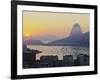 View over Botafogo Neighbourhood towards the Sugarloaf Mountain at sunrise, Rio de Janeiro, Brazil,-Karol Kozlowski-Framed Photographic Print