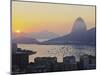 View over Botafogo Neighbourhood towards the Sugarloaf Mountain at sunrise, Rio de Janeiro, Brazil,-Karol Kozlowski-Mounted Photographic Print