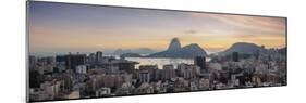 View over Botafogo towards the Sugarloaf Mountain at dawn, Rio de Janeiro, Brazil, South America-Karol Kozlowski-Mounted Photographic Print