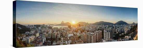 View over Botafogo towards the Sugarloaf Mountain at sunrise, Rio de Janeiro, Brazil, South America-Karol Kozlowski-Stretched Canvas