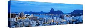 View over Botafogo towards the Sugarloaf Mountain at twilight, Rio de Janeiro, Brazil, South Americ-Karol Kozlowski-Stretched Canvas