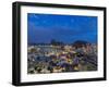 View over Botafogo towards the Sugarloaf Mountain at twilight, Rio de Janeiro, Brazil, South Americ-Karol Kozlowski-Framed Photographic Print