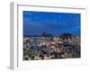 View over Botafogo towards the Sugarloaf Mountain at twilight, Rio de Janeiro, Brazil, South Americ-Karol Kozlowski-Framed Photographic Print