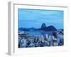 View over Botafogo towards the Sugarloaf Mountain at twilight, Rio de Janeiro, Brazil, South Americ-Karol Kozlowski-Framed Photographic Print