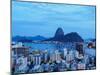 View over Botafogo towards the Sugarloaf Mountain at twilight, Rio de Janeiro, Brazil, South Americ-Karol Kozlowski-Mounted Photographic Print