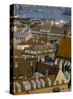 View Over Bratislava to the River Danube, Slovakia-Upperhall-Stretched Canvas