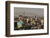 View over buildings from city centre towards Alborz Mountains, Tehran, Iran, Middle East-James Strachan-Framed Photographic Print