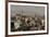 View over buildings from city centre towards Alborz Mountains, Tehran, Iran, Middle East-James Strachan-Framed Photographic Print