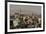 View over buildings from city centre towards Alborz Mountains, Tehran, Iran, Middle East-James Strachan-Framed Photographic Print