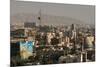 View over buildings from city centre towards Alborz Mountains, Tehran, Iran, Middle East-James Strachan-Mounted Photographic Print