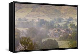 View over Burnsall, Yorkshire Dales National Park, Yorkshire, England, United Kingdom, Europe-Miles Ertman-Framed Stretched Canvas