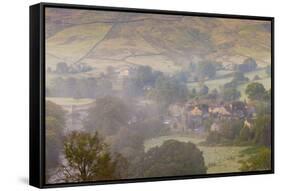 View over Burnsall, Yorkshire Dales National Park, Yorkshire, England, United Kingdom, Europe-Miles Ertman-Framed Stretched Canvas