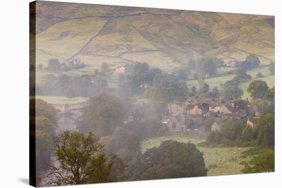 View over Burnsall, Yorkshire Dales National Park, Yorkshire, England, United Kingdom, Europe-Miles Ertman-Stretched Canvas