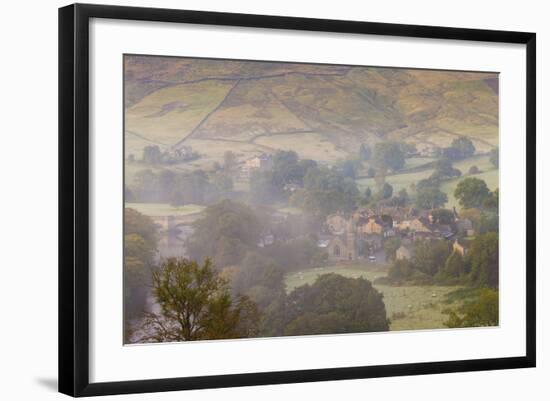 View over Burnsall, Yorkshire Dales National Park, Yorkshire, England, United Kingdom, Europe-Miles Ertman-Framed Photographic Print