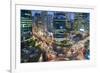 View over busy Gangnam at dusk, Gangnam District, Seoul, South Korea-Peter Adams-Framed Photographic Print