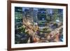 View over busy Gangnam at dusk, Gangnam District, Seoul, South Korea-Peter Adams-Framed Photographic Print