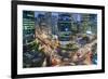 View over busy Gangnam at dusk, Gangnam District, Seoul, South Korea-Peter Adams-Framed Photographic Print