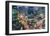 View over busy Gangnam at dusk, Gangnam District, Seoul, South Korea-Peter Adams-Framed Photographic Print