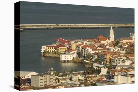 View over Casco Viejo, UNESCO World Heritage Site, Panama City, Panama, Central America-Michael Runkel-Stretched Canvas