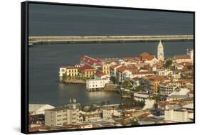 View over Casco Viejo, UNESCO World Heritage Site, Panama City, Panama, Central America-Michael Runkel-Framed Stretched Canvas