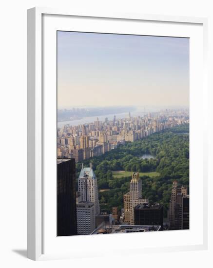 View over Central Park and the Upper West Side Skyline, Manhattan-Amanda Hall-Framed Photographic Print