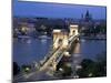 View Over Chain Bridge and St. Stephens Basilica, Budapest, Hungary-Gavin Hellier-Mounted Photographic Print