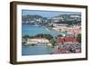 View over Charlotte Amalie, capital of St. Thomas, with Fort Christian, US Virgin Islands, West Ind-Michael Runkel-Framed Photographic Print