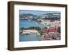 View over Charlotte Amalie, capital of St. Thomas, with Fort Christian, US Virgin Islands, West Ind-Michael Runkel-Framed Photographic Print