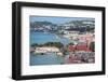 View over Charlotte Amalie, capital of St. Thomas, with Fort Christian, US Virgin Islands, West Ind-Michael Runkel-Framed Photographic Print