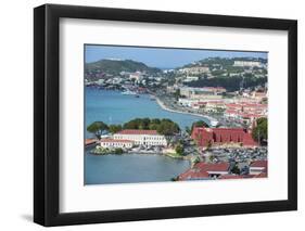 View over Charlotte Amalie, capital of St. Thomas, with Fort Christian, US Virgin Islands, West Ind-Michael Runkel-Framed Photographic Print