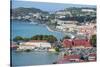 View over Charlotte Amalie, capital of St. Thomas, with Fort Christian, US Virgin Islands, West Ind-Michael Runkel-Stretched Canvas