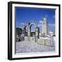 View over City and Great Mosque from Tiled Roof Top, Tunis, Tunisia, North Africa, Africa-Stuart Black-Framed Photographic Print