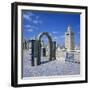 View over City and Great Mosque from Tiled Roof Top, Tunis, Tunisia, North Africa, Africa-Stuart Black-Framed Photographic Print