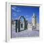 View over City and Great Mosque from Tiled Roof Top, Tunis, Tunisia, North Africa, Africa-Stuart Black-Framed Photographic Print