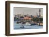 View over City and the Moskva River (Moscow River) at Sunset, Moscow, Russia, Europe-Michael Runkel-Framed Photographic Print