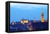 View over City at Sunset with St. Lorenz-Neil Farrin-Framed Stretched Canvas