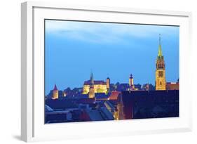 View over City at Sunset with St. Lorenz-Neil Farrin-Framed Photographic Print