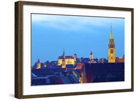 View over City at Sunset with St. Lorenz-Neil Farrin-Framed Photographic Print