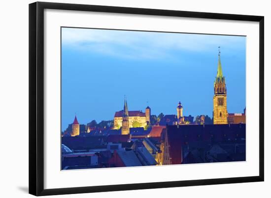 View over City at Sunset with St. Lorenz-Neil Farrin-Framed Photographic Print