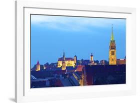 View over City at Sunset with St. Lorenz-Neil Farrin-Framed Photographic Print