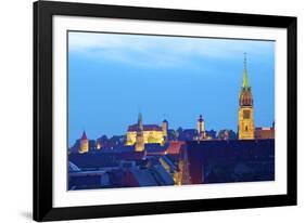 View over City at Sunset with St. Lorenz-Neil Farrin-Framed Photographic Print