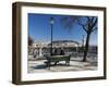 View over City from Miradouro de Sao Pedro de Alcantara, Bairro Alto, Lisbon, Portugal, Europe-Stuart Black-Framed Photographic Print