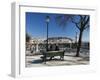 View over City from Miradouro de Sao Pedro de Alcantara, Bairro Alto, Lisbon, Portugal, Europe-Stuart Black-Framed Photographic Print