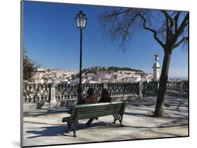 View over City from Miradouro de Sao Pedro de Alcantara, Bairro Alto, Lisbon, Portugal, Europe-Stuart Black-Mounted Photographic Print