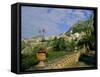 View Over City from the Public Gardens, Taormina, Sicily, Italy, Europe-Sheila Terry-Framed Stretched Canvas