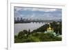 View over City, the Kiev-Pechersk Lavra and the Dnieper River, Kiev (Kyiv), Ukraine, Europe-Michael Runkel-Framed Photographic Print