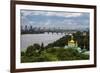 View over City, the Kiev-Pechersk Lavra and the Dnieper River, Kiev (Kyiv), Ukraine, Europe-Michael Runkel-Framed Photographic Print