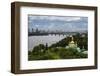 View over City, the Kiev-Pechersk Lavra and the Dnieper River, Kiev (Kyiv), Ukraine, Europe-Michael Runkel-Framed Photographic Print